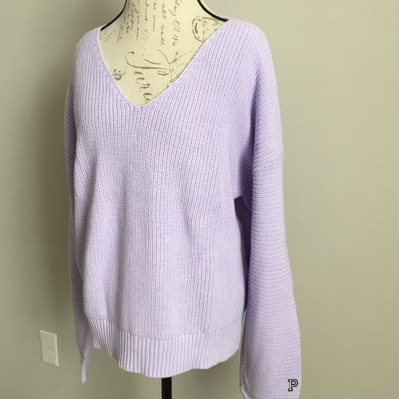 HTF PINK Victoria’s Secret Oversized V-Neck Sweater New With Tag Rare - Picture 3 of 8